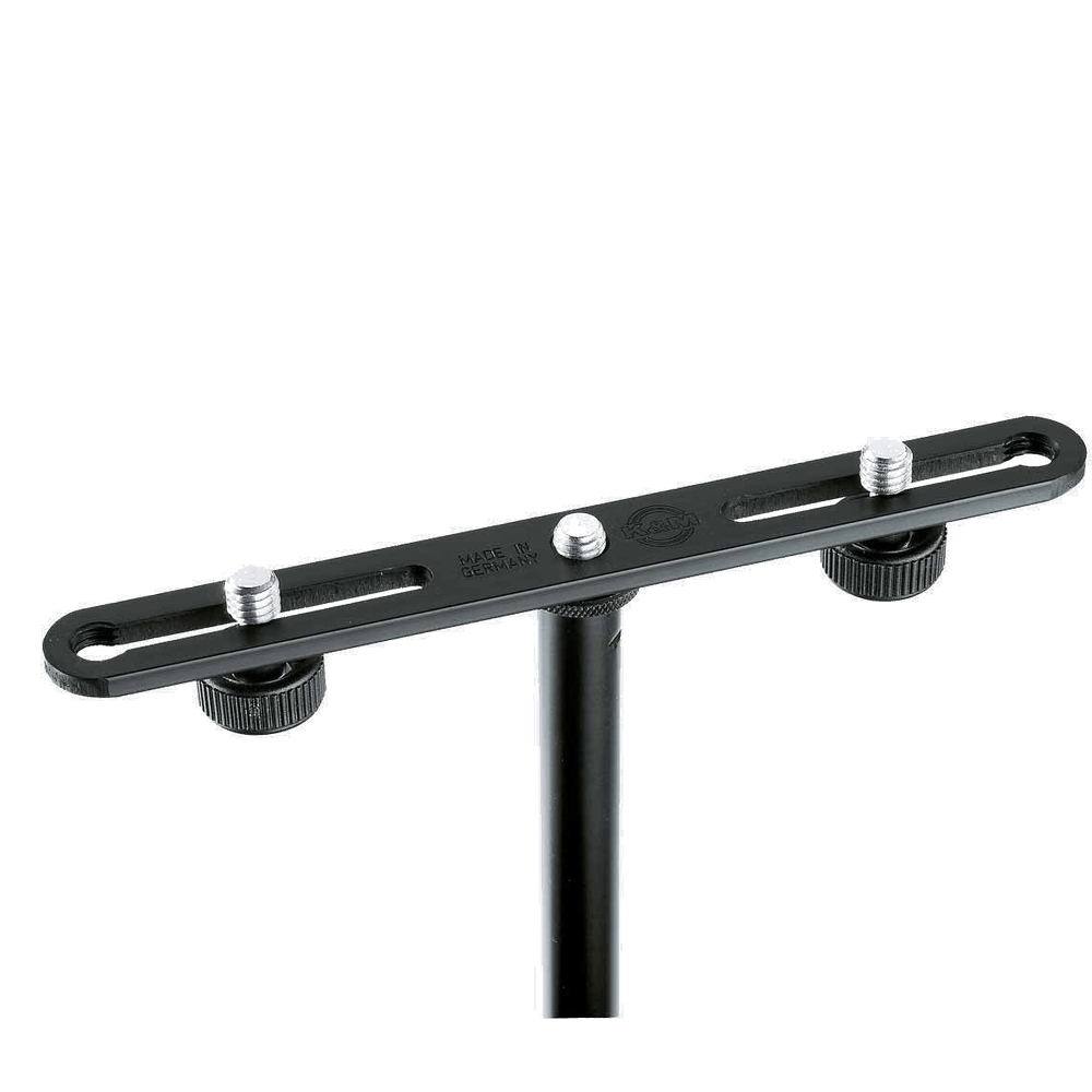 K&M 23550 Verdeelbar, Beugel voor twee microfoons