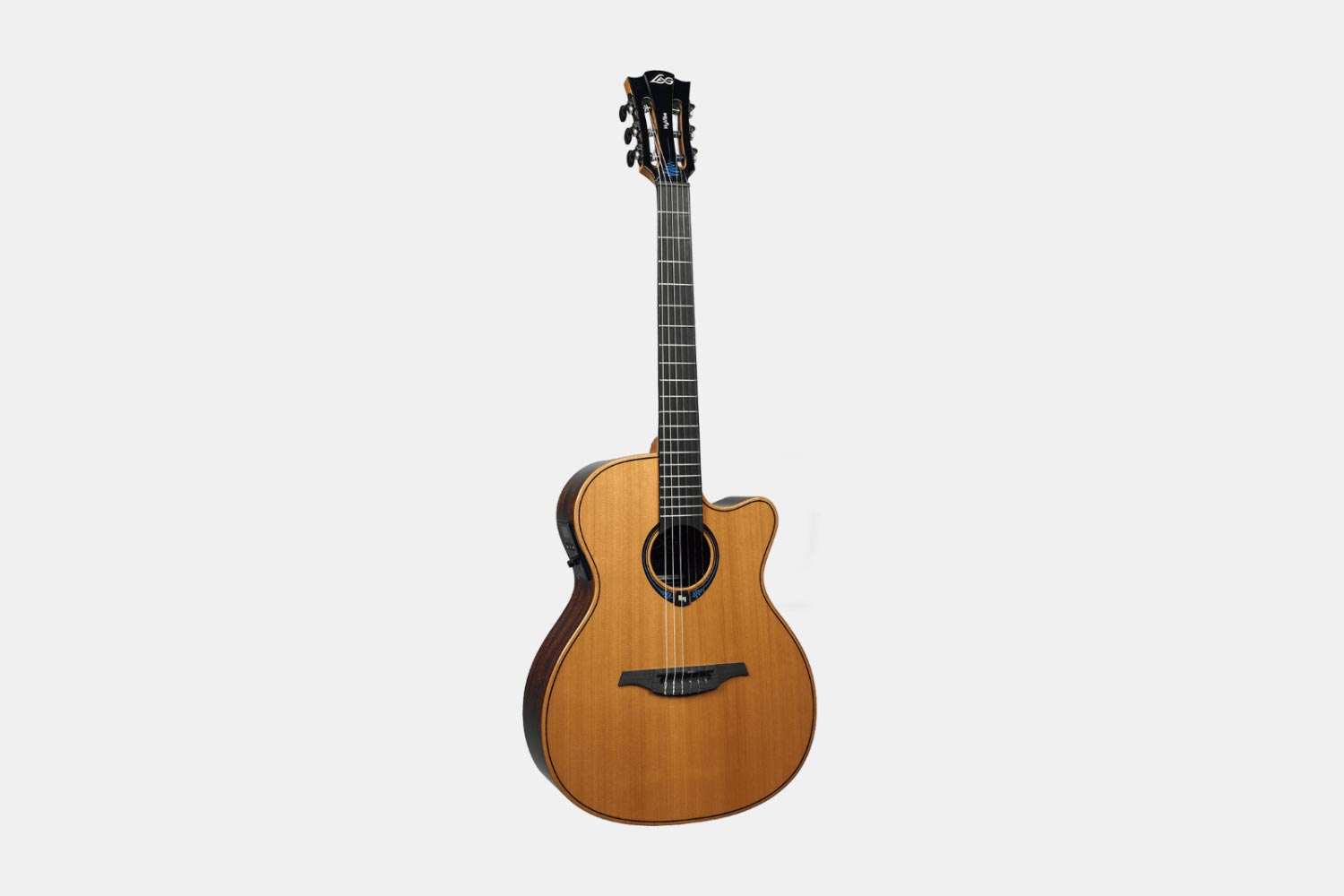 LAG TNHV15ACE - Hyvibe Classic 15 Tramontane Nylon HyVibe 15 Auditorium Cutaway