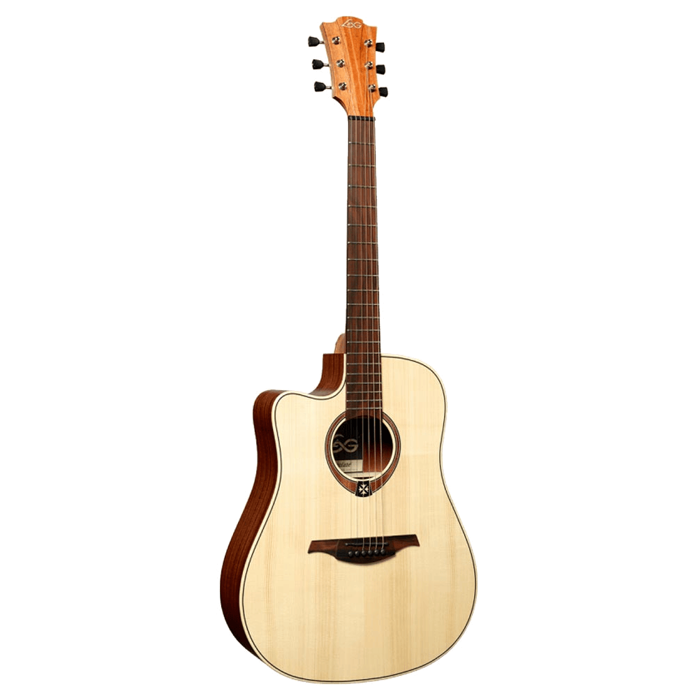 LAG TL70DCE Linkshandige Semi-Akoestische Western gitaar