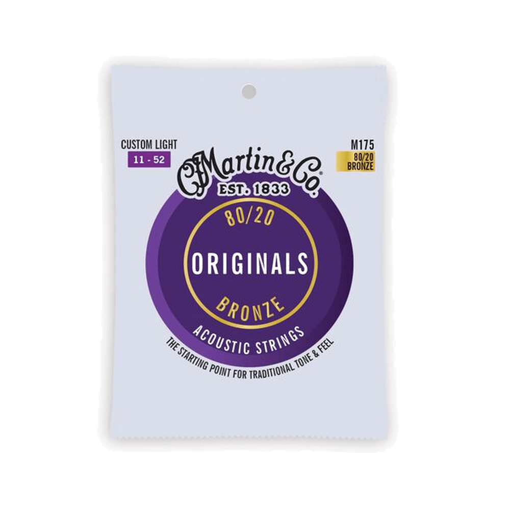 Martin M175 Custom Light 011-052 Western snaren Bronze, Originals
