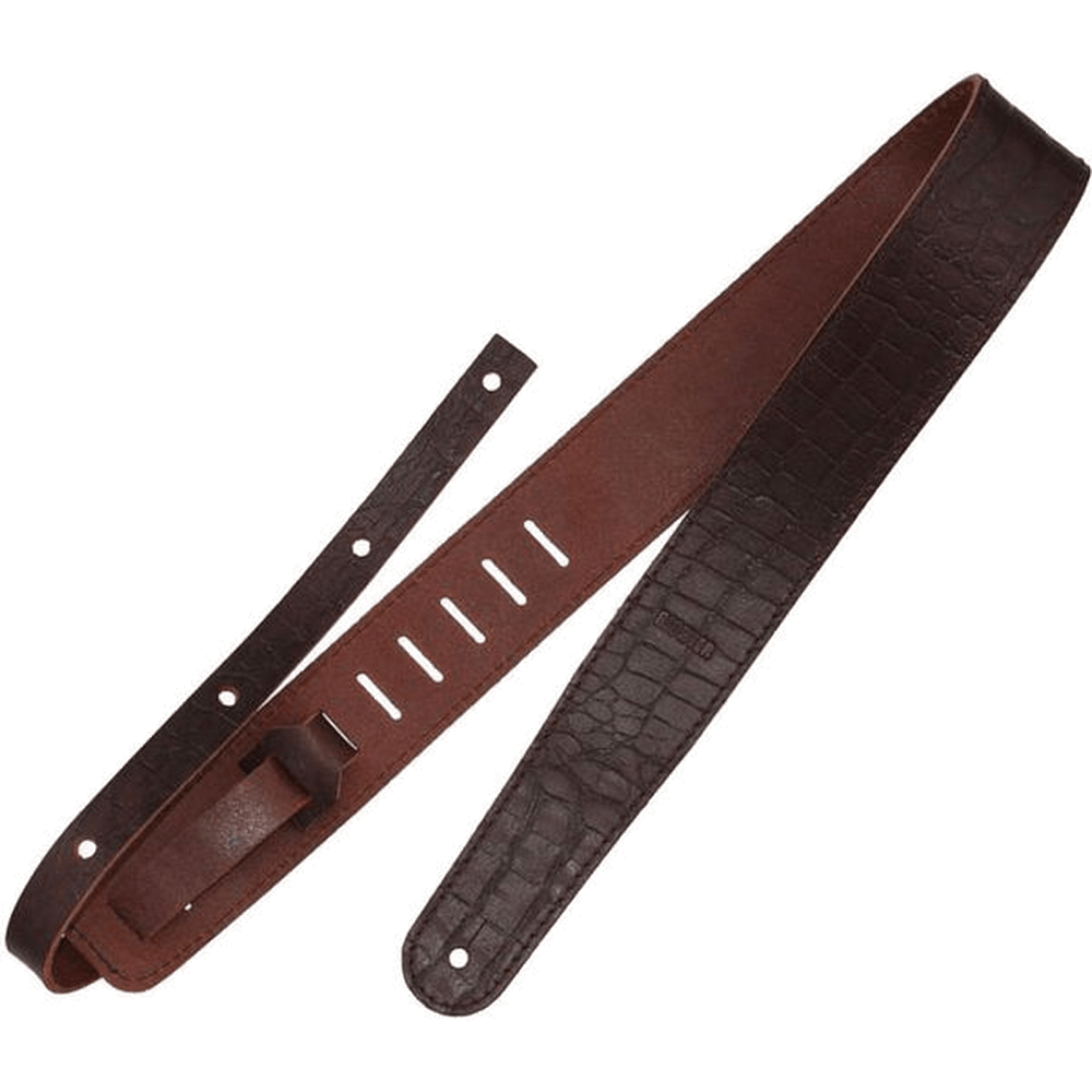 RICHTER Raw II Contour Guitar Strap Croc Brown - 1487