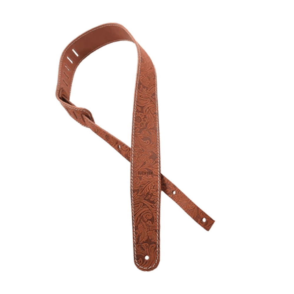 RICHTER Raw II Contour Guitar Strap Western Rose Tan - 1491