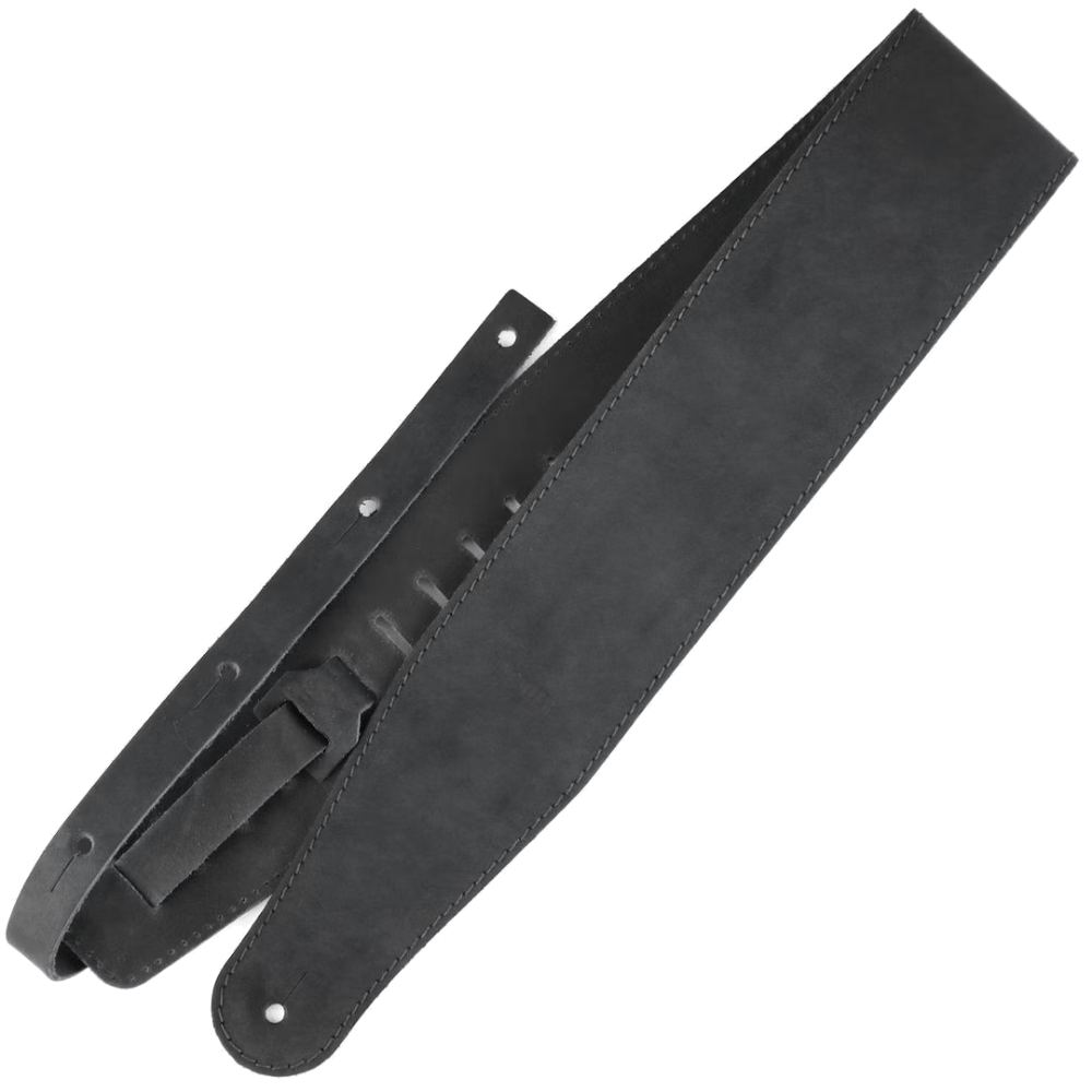 RICHTER Raw III Contour Guitar Strap Waxy Suede Black - 1557