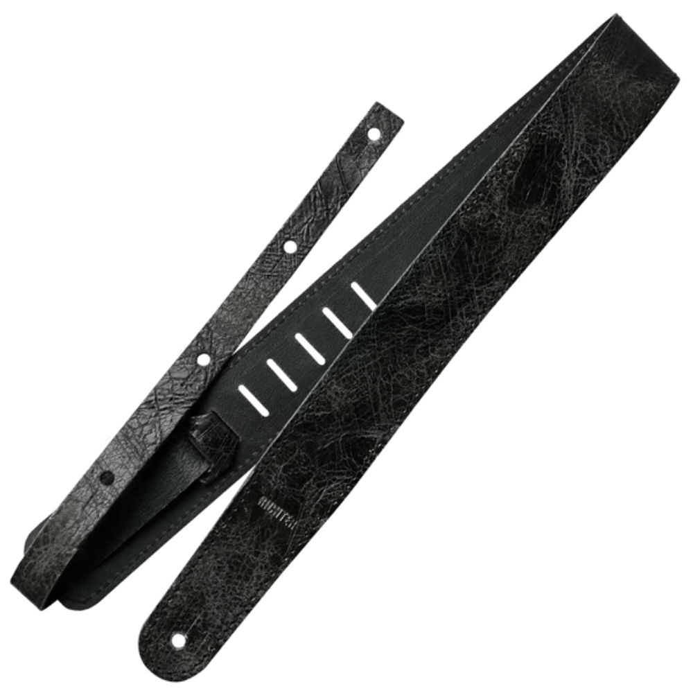 RICHTER Raw II Contour Guitar Strap Worn Black - 1952