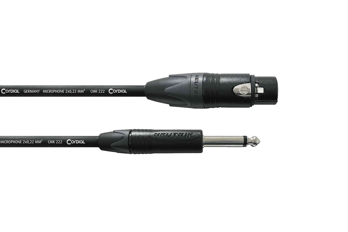 Cordial CPM 5 FP Microfoonkabel Jack-XLR Female 5 meter - Peak serie