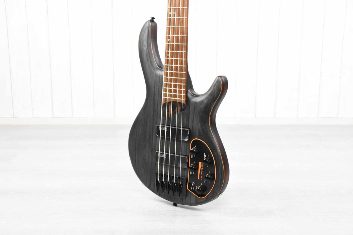 Cort B5 Element Open Pore Trans Black Basgitaar 5-snarig