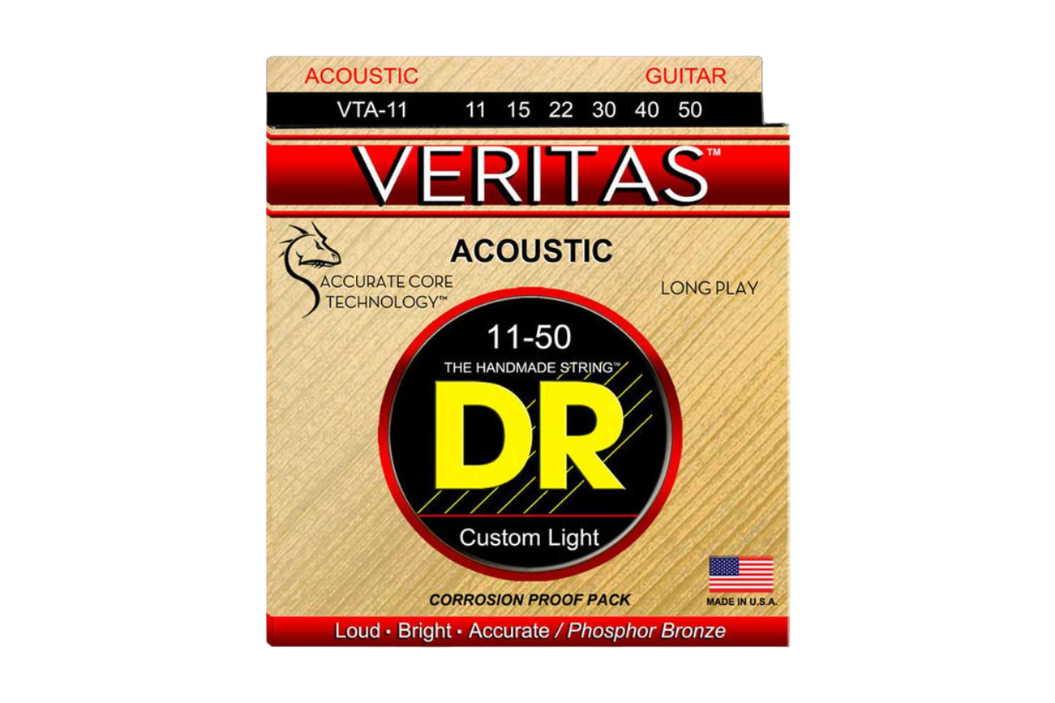 DR VTA-11 - Veritas Custom Light 011-050 Phosphor Bronze Guitars