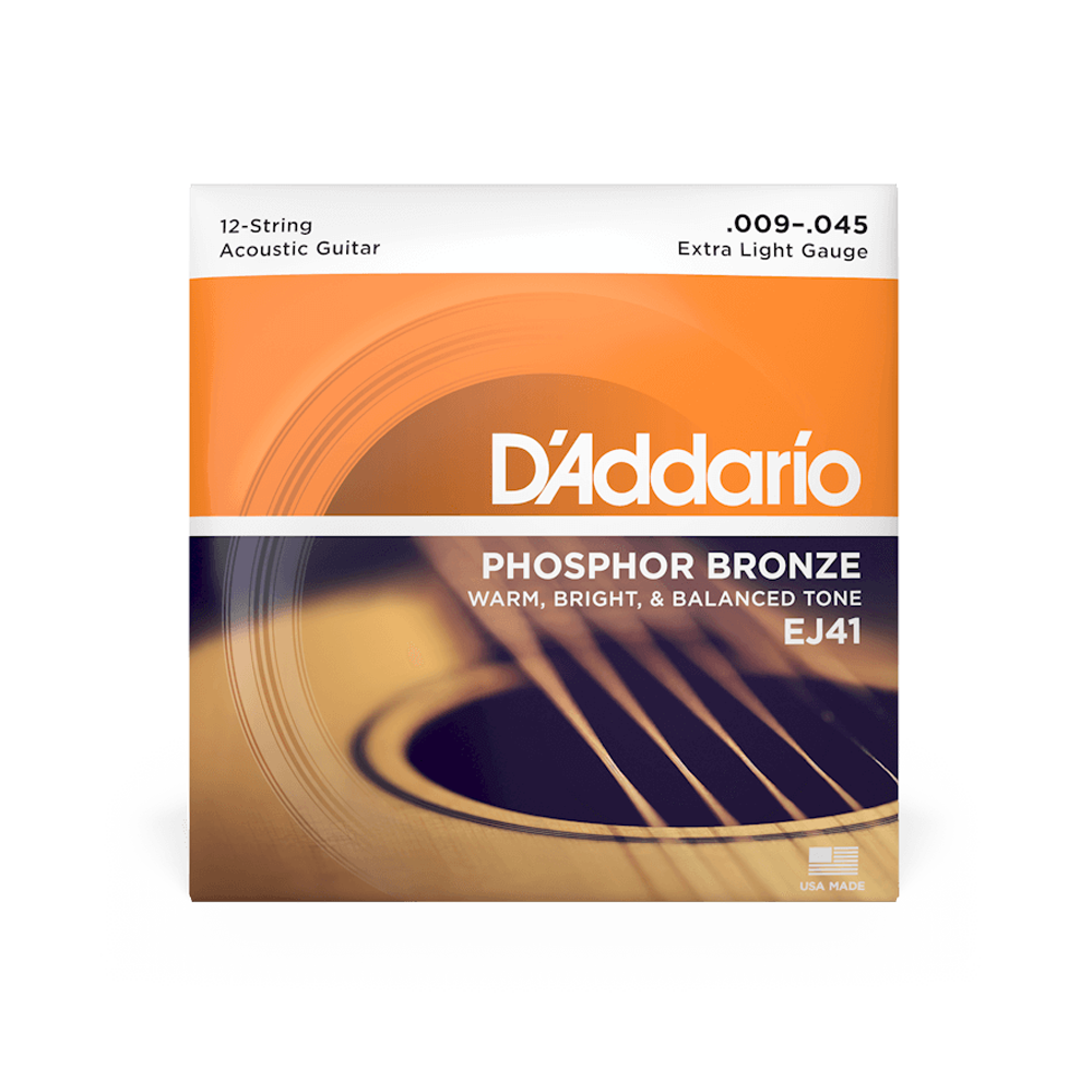 D'Addario EJ41 Phosphor Bronze Extra Light 009-045 (12-snarig)