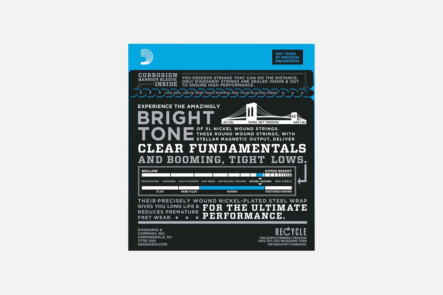 D'Addario EXL170-5 Nikkel Regular Light 045-130 (5274590085284)