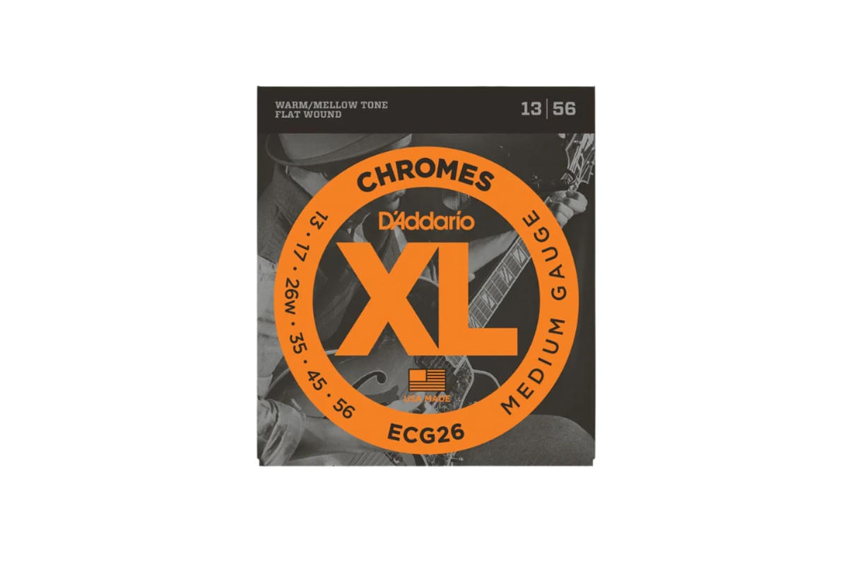 Daddario Medium ECG26 Chromes Flat Wound 013-056