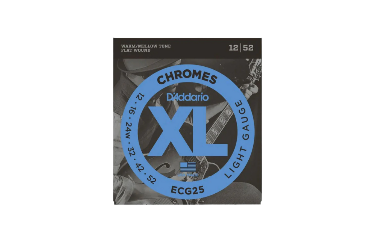 Daddario Light ECG25 Chromes Flat Wound 012-052