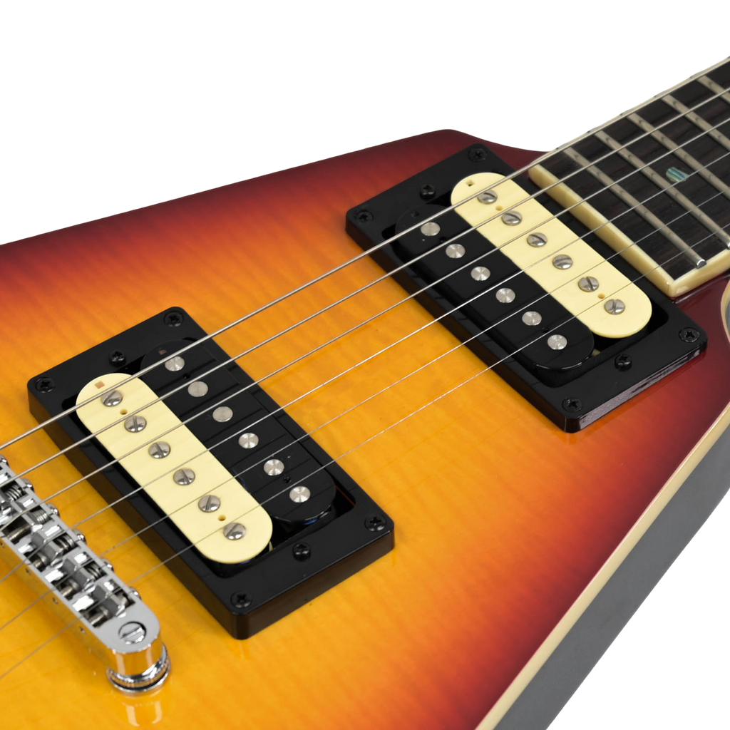 Dean V 79 Flame Maple  Trans Cherry Sunburst