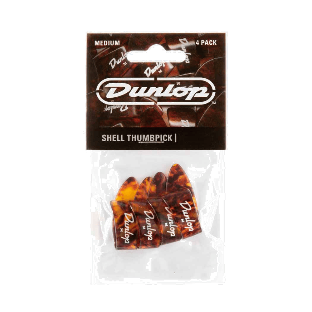 Dunlop Duim Plectrum Pack 4 Shell Medium