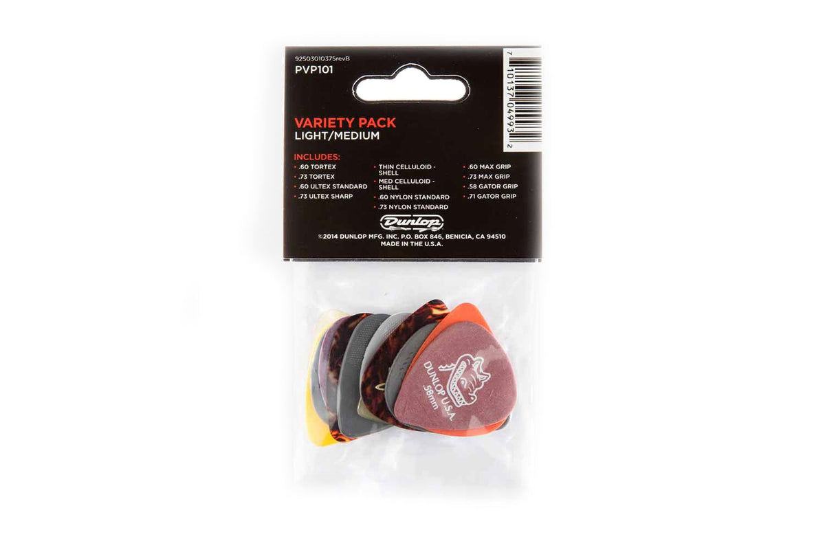 Dunlop Variety Pack light / medium Plectrum