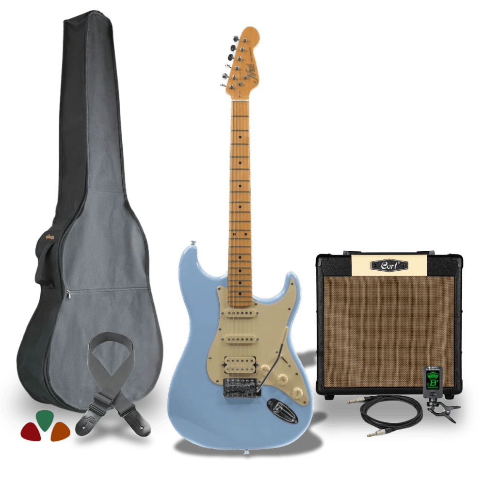 Elektrische gitaar starterset L.A. Blauw