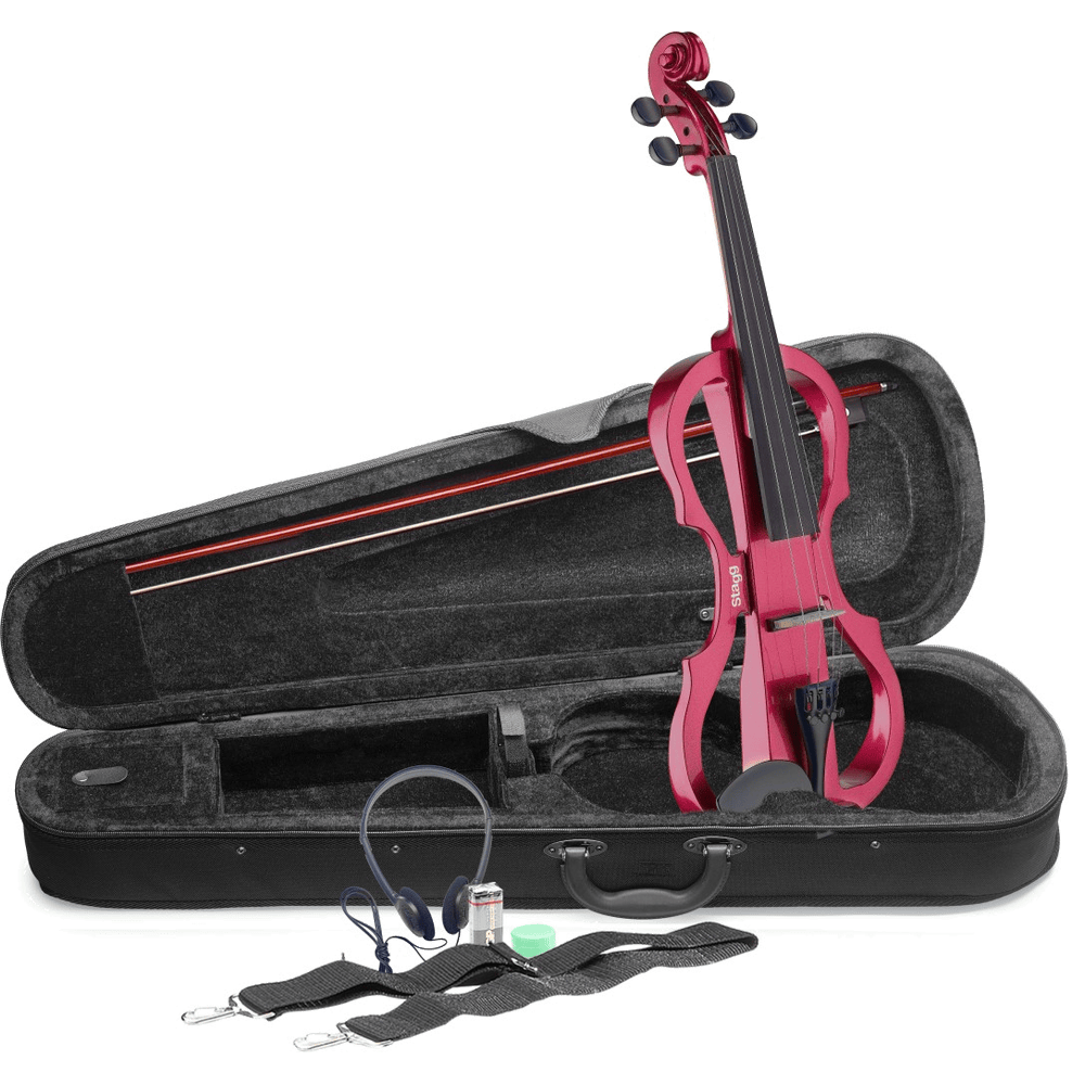 Stagg EVN X-4/4 MRD elektrische viool rood
