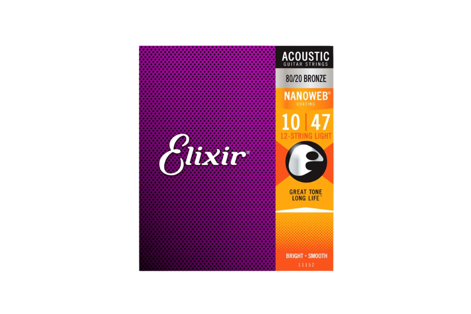 Elixir Nanoweb 11152 - 12 snarig Bronze Light 010-047