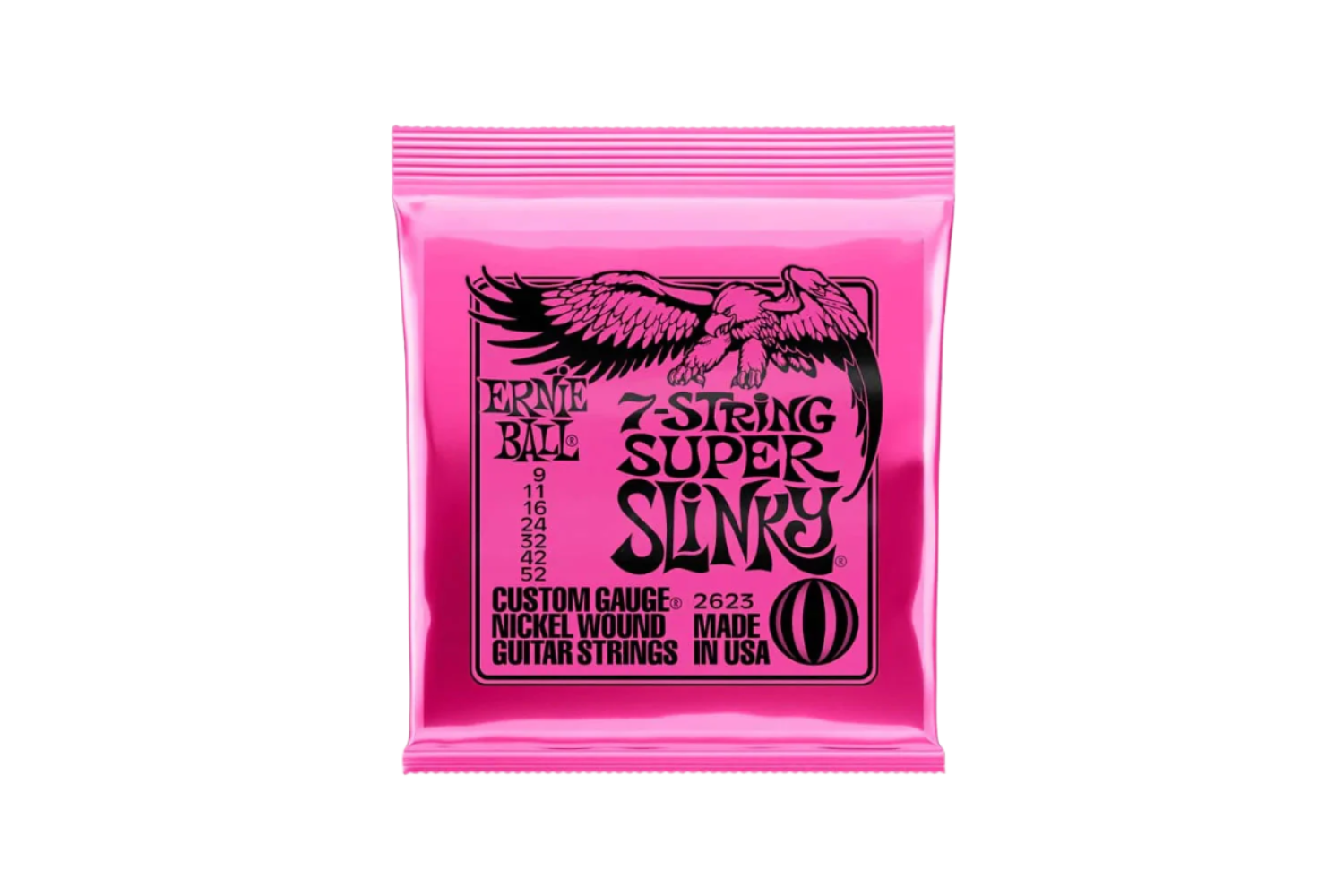 Ernie ball 2623 7-string Super Slinky nickel wound Slinky 009-052