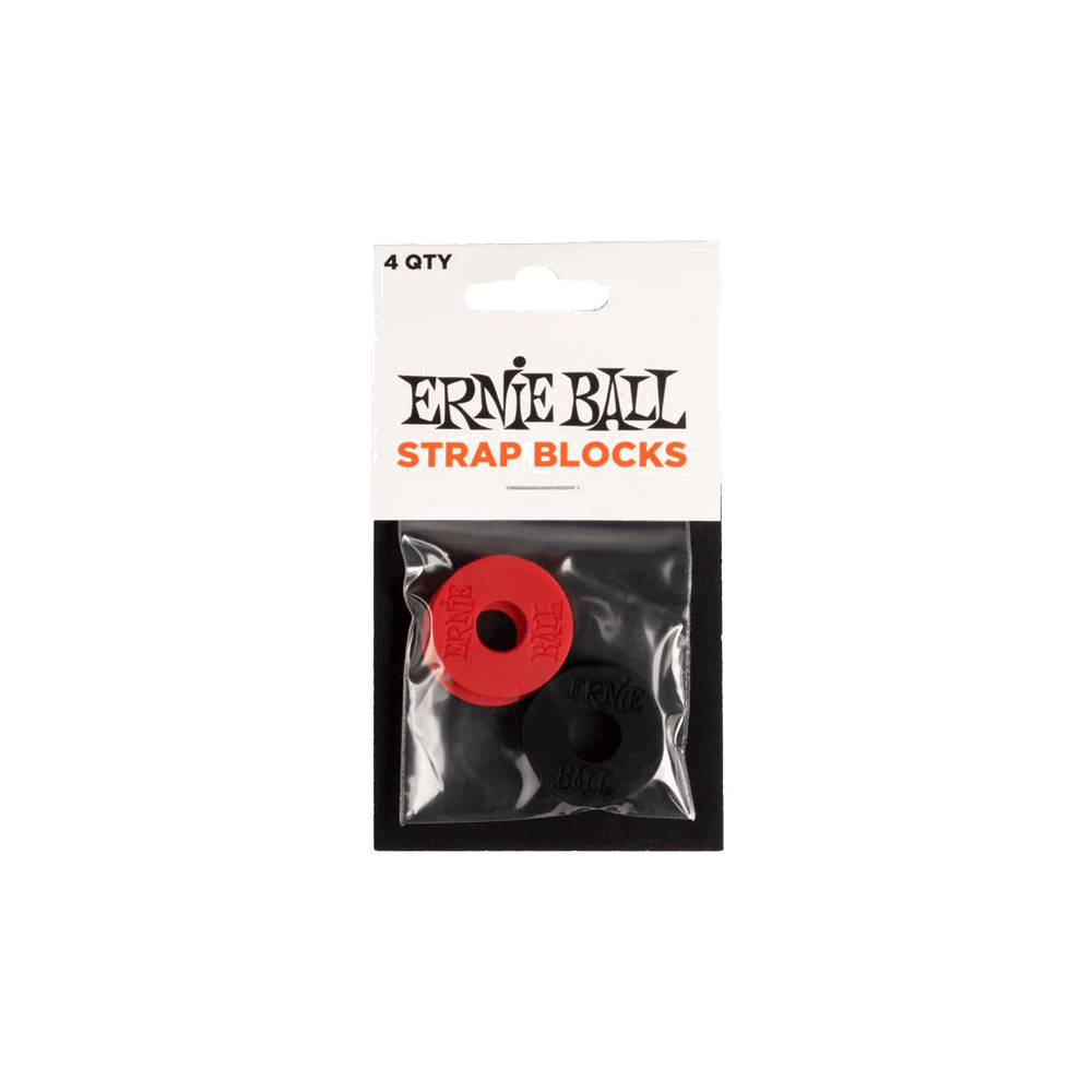 Ernie ball Black/Red Strap Blocks 4pcs