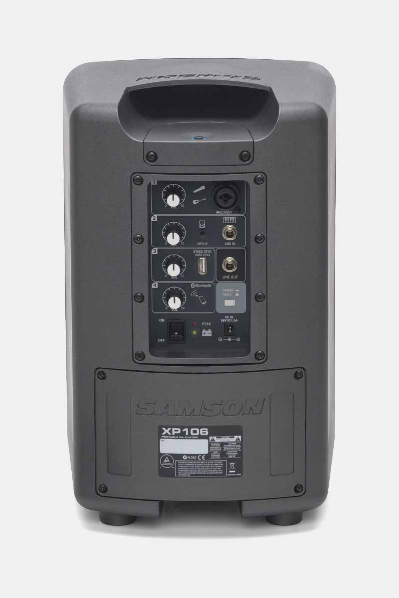 Samson XP106W - Portable PA systeem met draadloze microfoon 100W  en Bluetooth