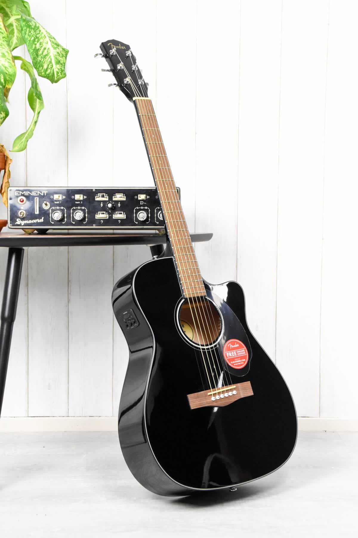 Fender CC-60SCE Black Concert Semi-Akoestische Western gitaar