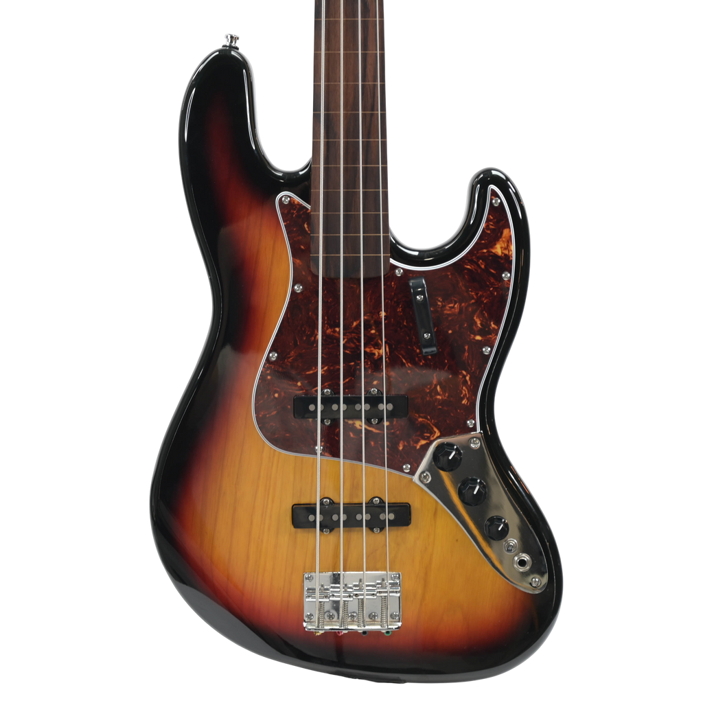 Harley Benton JB75 FL Deluxe Fretless + MODIFIED