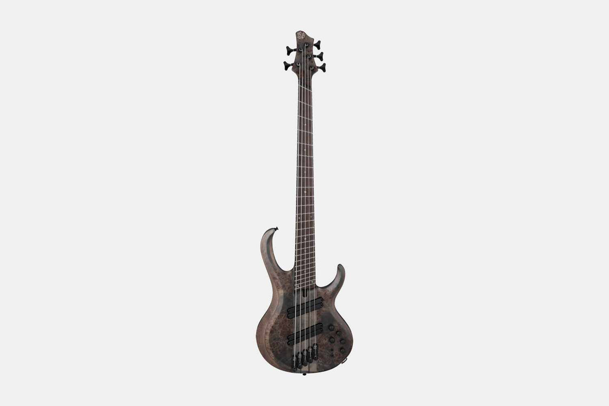 Ibanez BTB805MS-TGF Transparent Gray Flat 5-snarige basgitaar