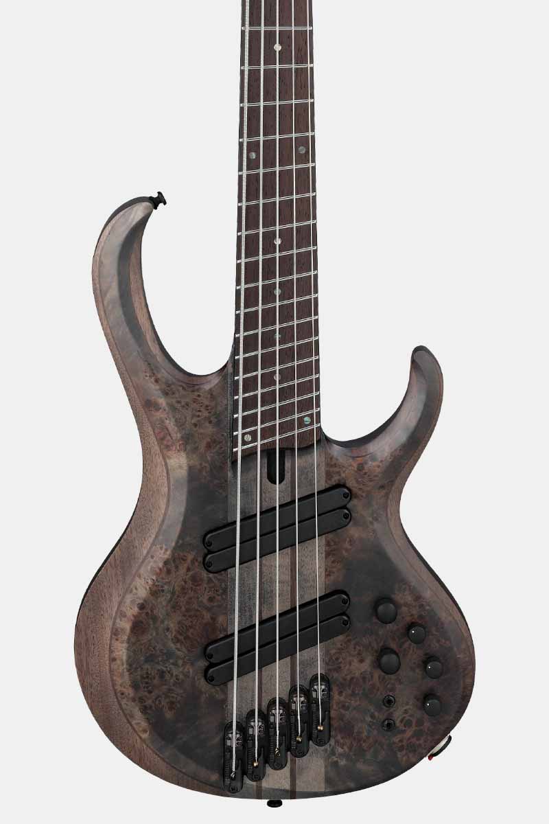 Ibanez BTB805MS-TGF Transparent Gray Flat 5-snarige basgitaar