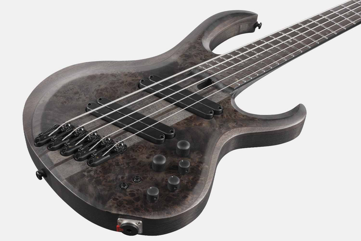 Ibanez BTB805MS-TGF Transparent Gray Flat 5-snarige basgitaar