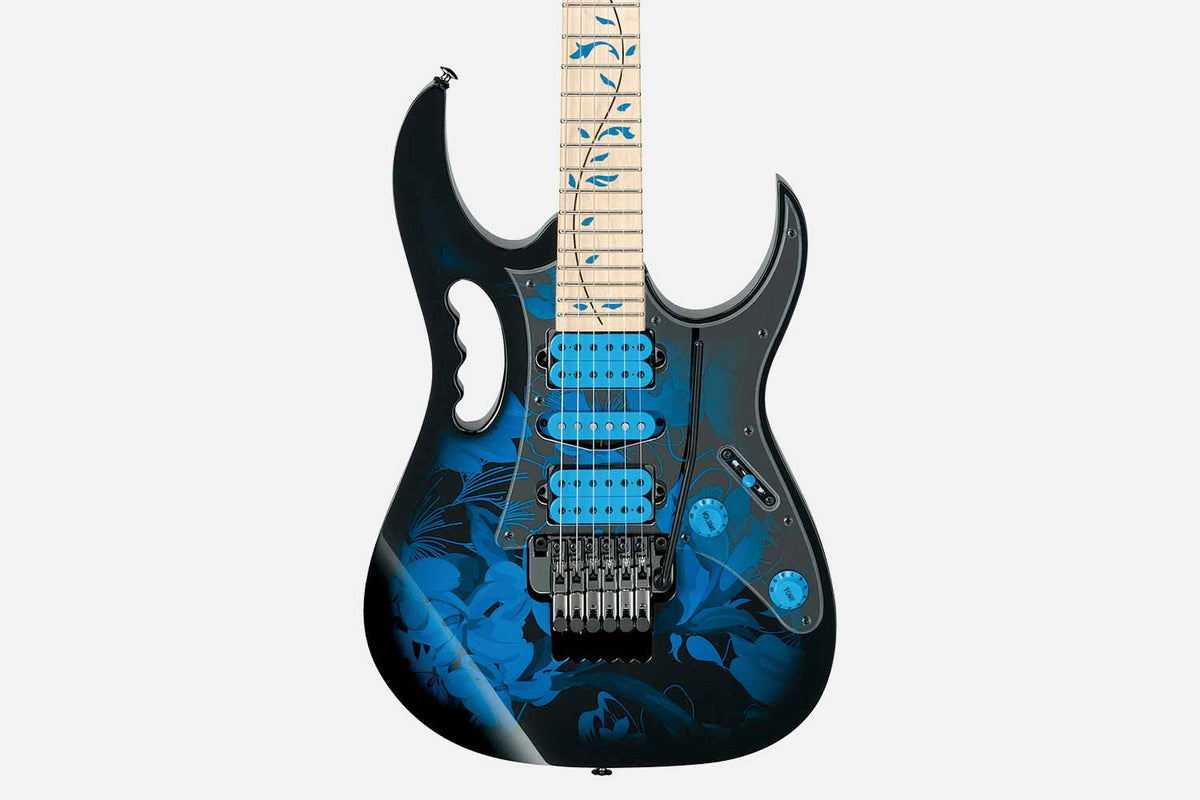 Ibanez JEM77P-BFP Steve Vai Signature elektrische gitaar Blue Floral Pattern (5457982947492)