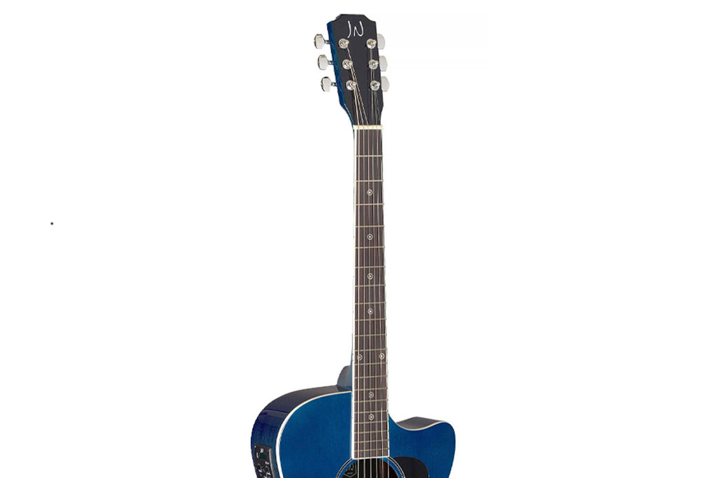 J.N Guitars BES-A TBB Akoestische gitaar Transparent Blueburst