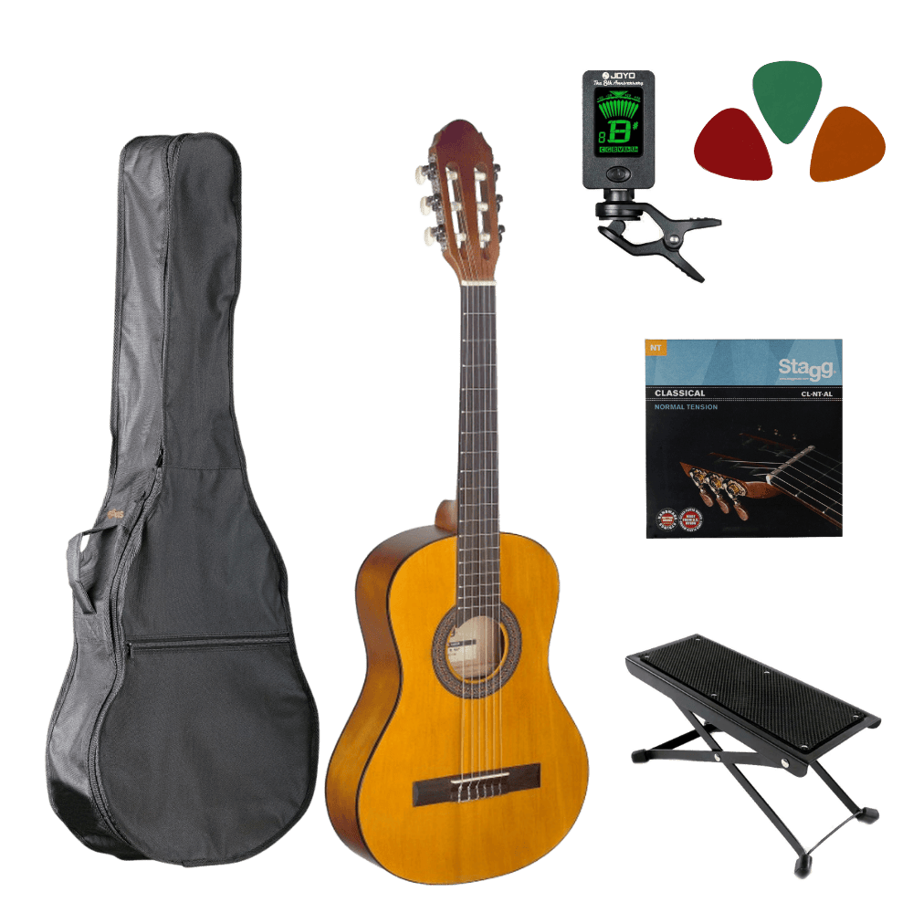 Klassieke gitaar starterset 1/2 Hout