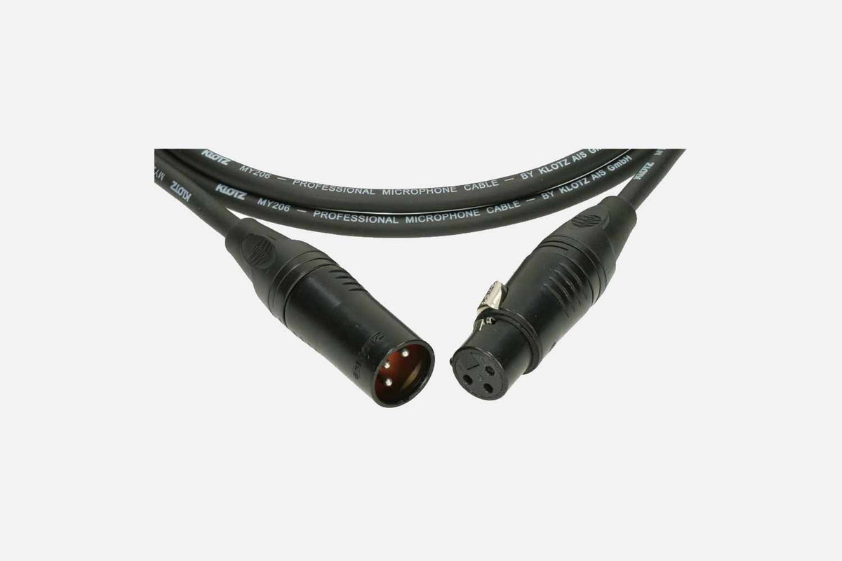 Klotz Zwart Microfoon XLR-M to XLR-F 3M (5351073382564)