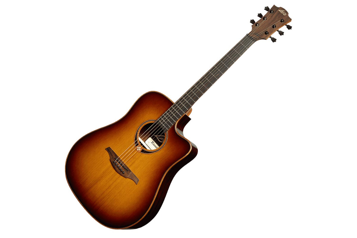 LAG T118DCE-BRS Dreadnought Semi-Akoestische gitaar Brown Shadow