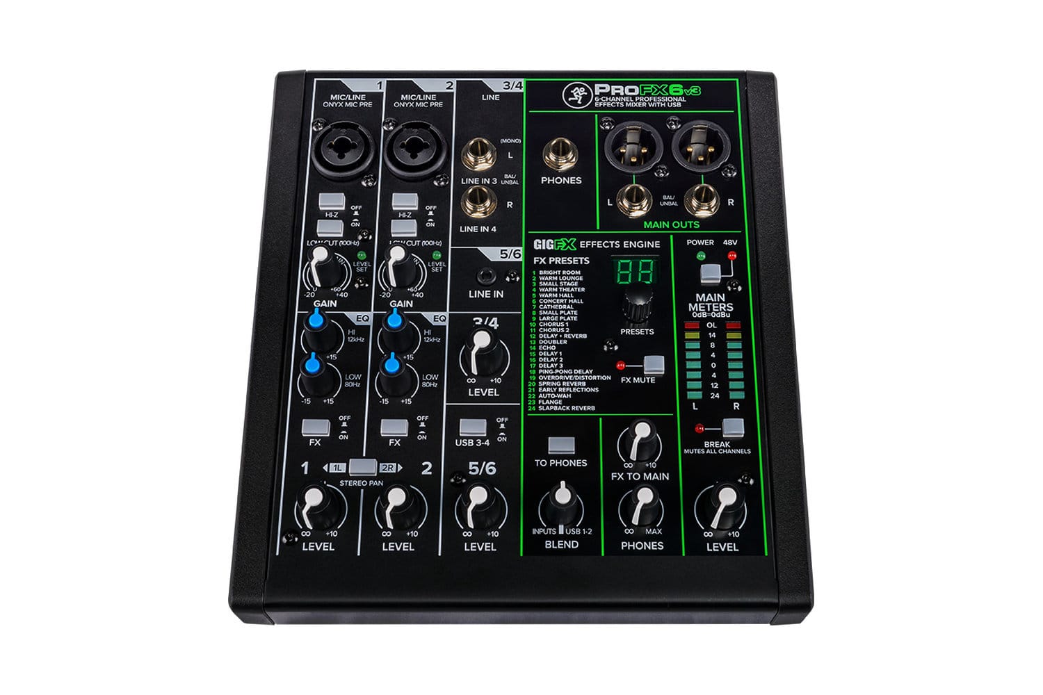 Mackie PROFX6V3 - 6 kanaals Mengpaneel