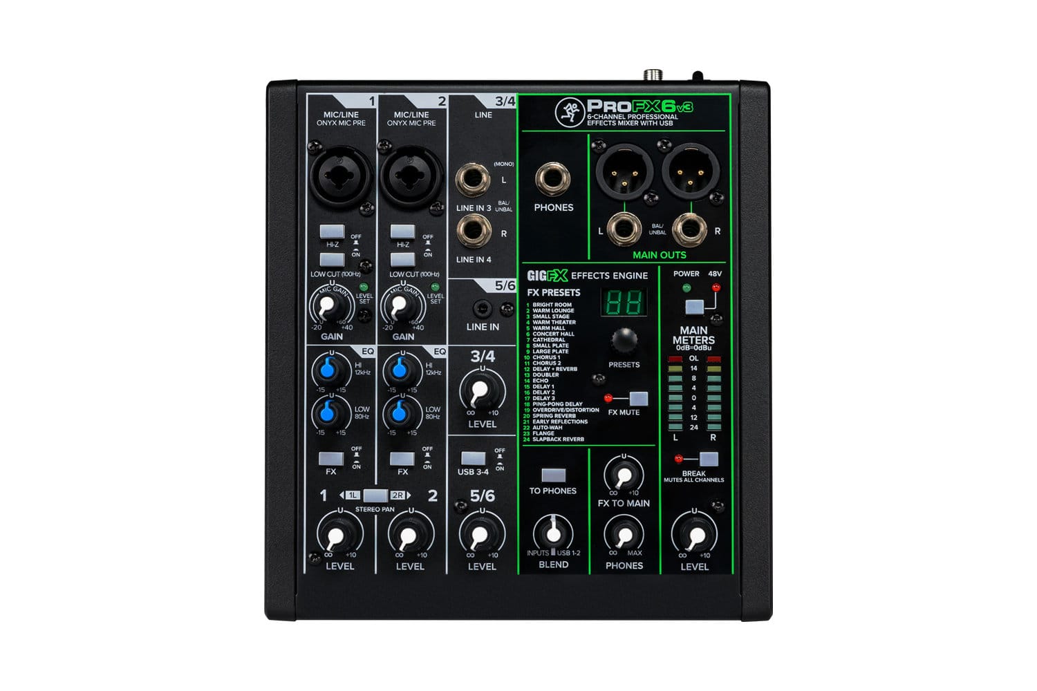 Mackie PROFX6V3 - 6 kanaals Mengpaneel