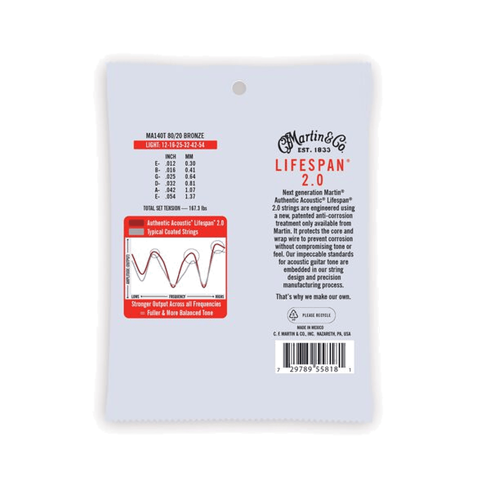 Martin MA140T Lifespan Bronze 012-054