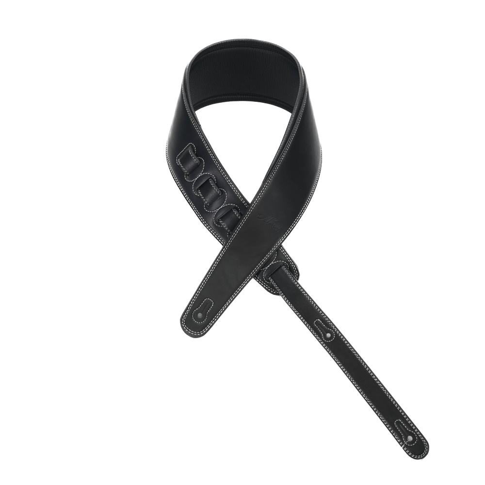 NX Gitaarband BST11-3 Leather Black Wide