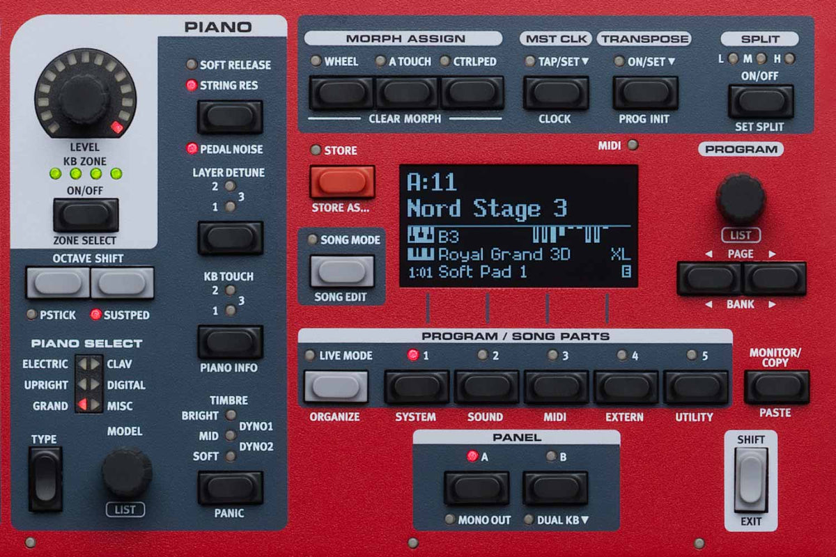 Nord Stage 3 - HP 76 toetsen