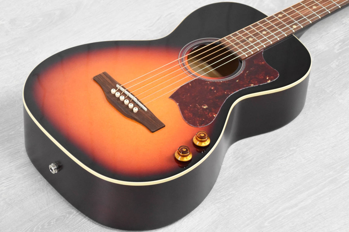 Norman B18 Parlor Cherry Burst GT Q-Discrete - Akoestische western gitaar