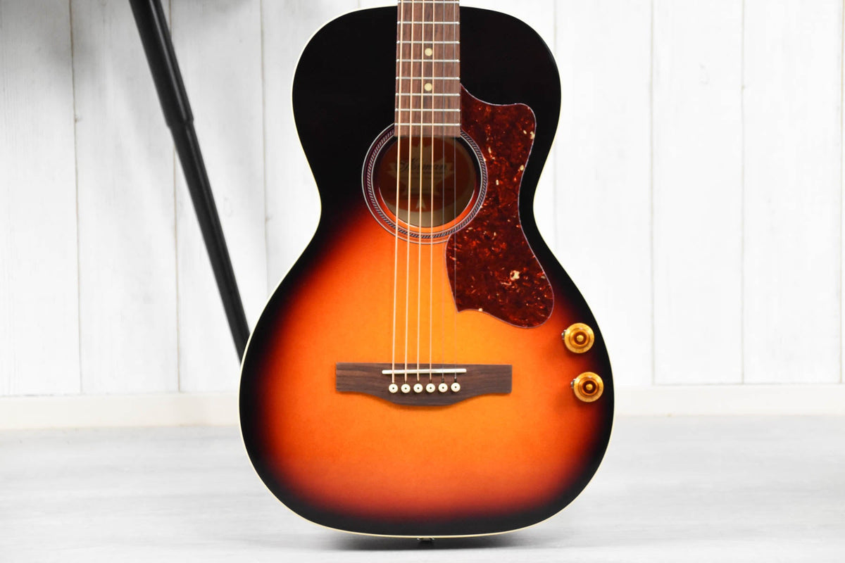 Norman B18 Parlor Cherry Burst GT Q-Discrete - Akoestische western gitaar