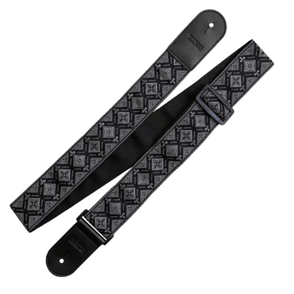 RICHTER Retro Guitar Strap Black / Grey - 1865