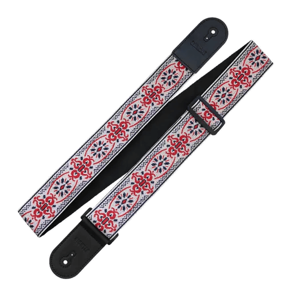 RICHTER Retro Guitar Strap White / Red - 1769