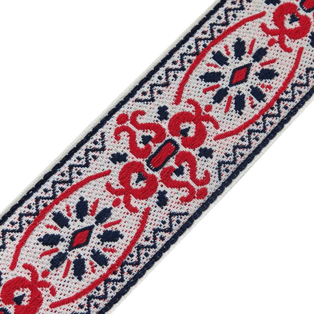 RICHTER Retro Guitar Strap White / Red - 1769