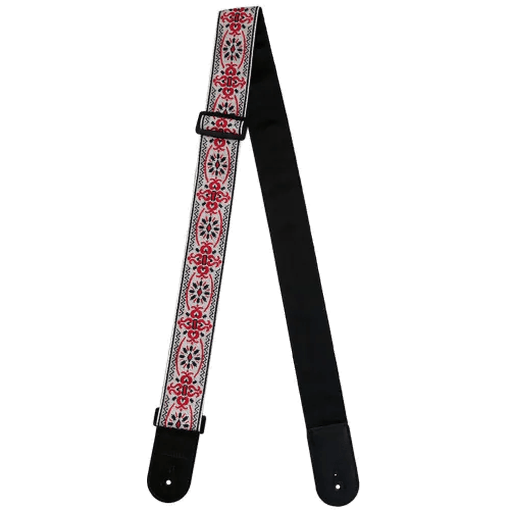 RICHTER Retro Guitar Strap White / Red - 1769