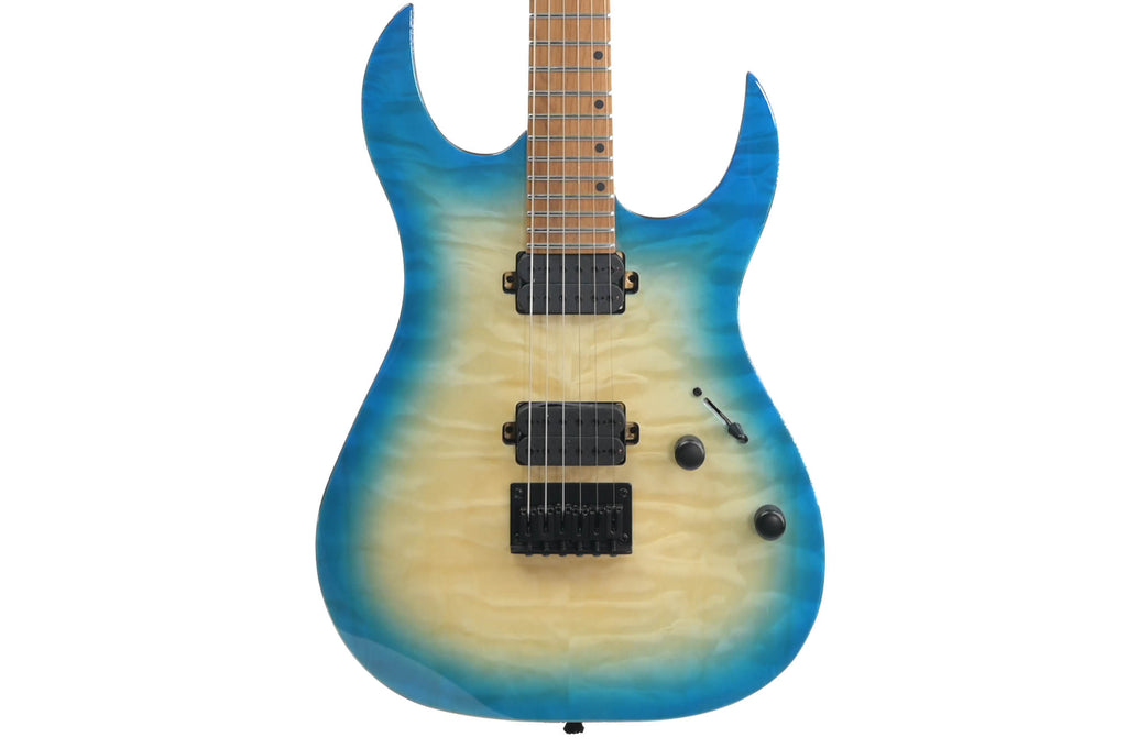 Spira Guitars S-500 QAB  Trans Aqua