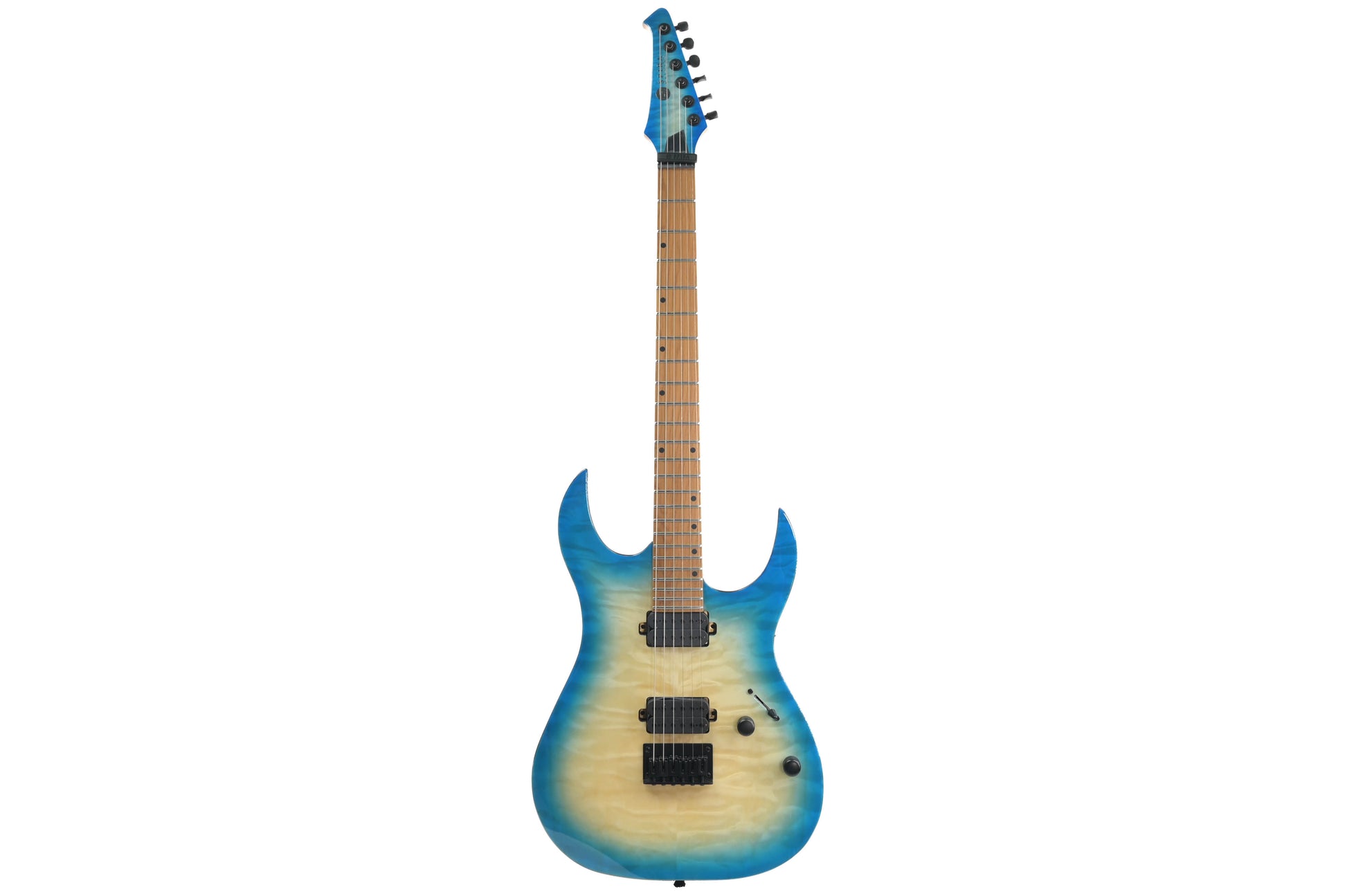 Spira Guitars S-500 QAB  Trans Aqua