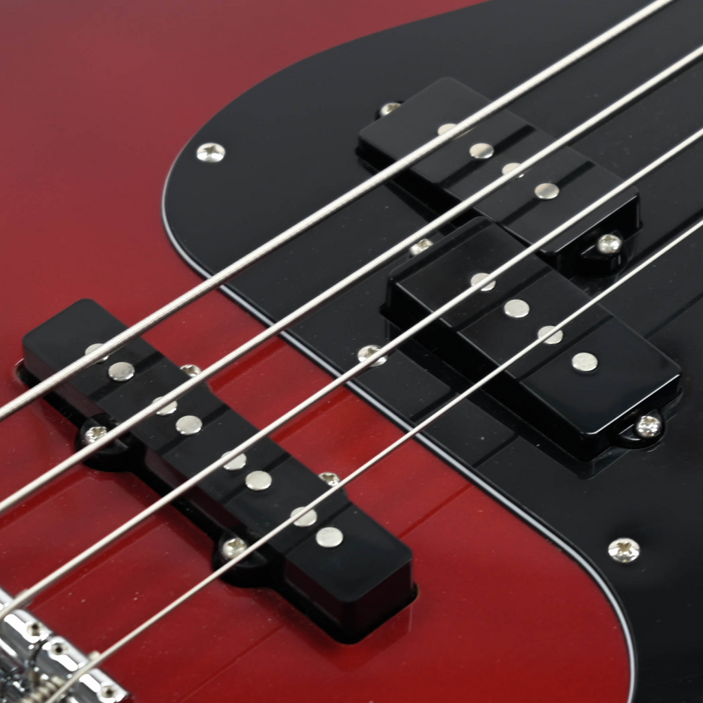 Squier Affinity P J Bass metallic red
