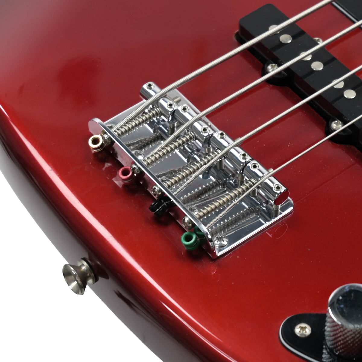 Squier Affinity P J Bass metallic red