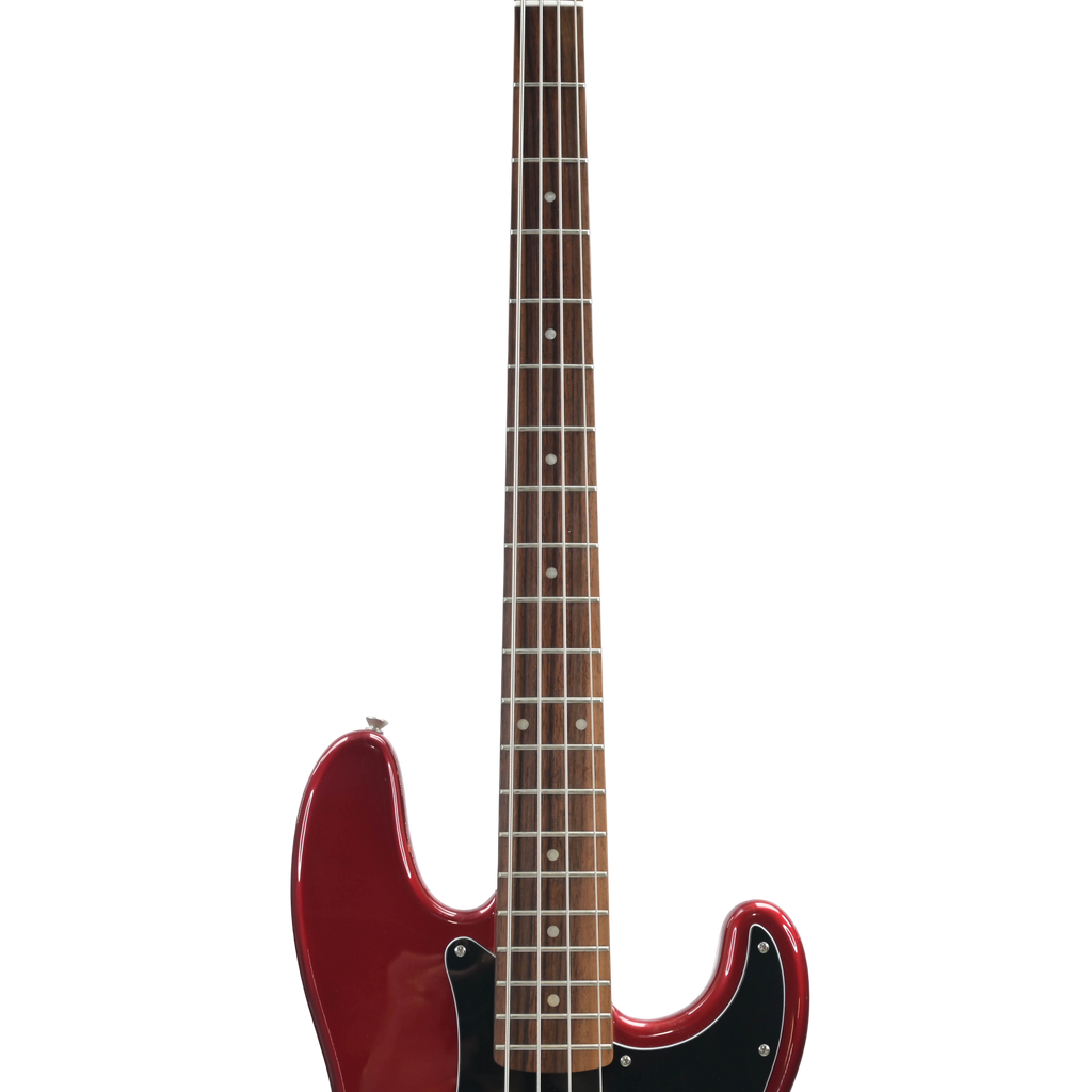 Squier Affinity P J Bass metallic red
